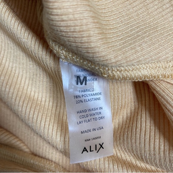 NWT ALIX NYC Purdy asymmetric ribbed stretch-modal jersey bodysuit size M - Picture 6 of 16